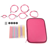 Plastic Interchangeable Circular Knitting Needles Set - 10 Pairs