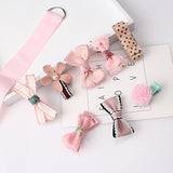 Multi-style Ribbon Bow Flower Hairpins - 8pcs