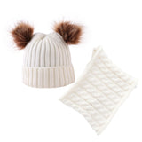 Baby Double Pom Pom Cap and Neckroll Set  - [CS22]